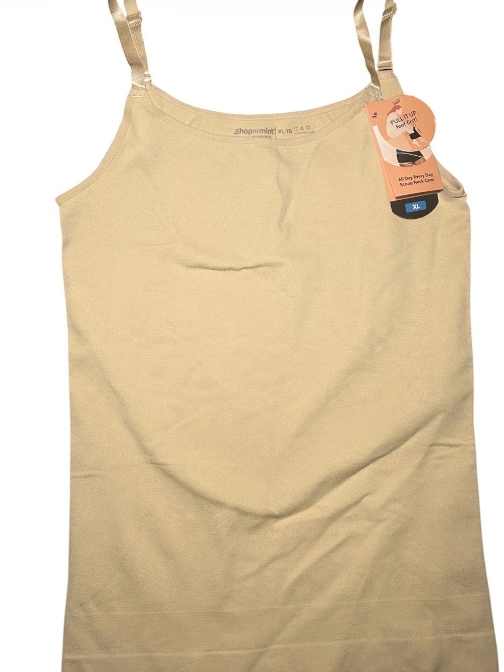 Shapermint Essentials Beige Seamless Shapewear Slip Tank XL Waist Control